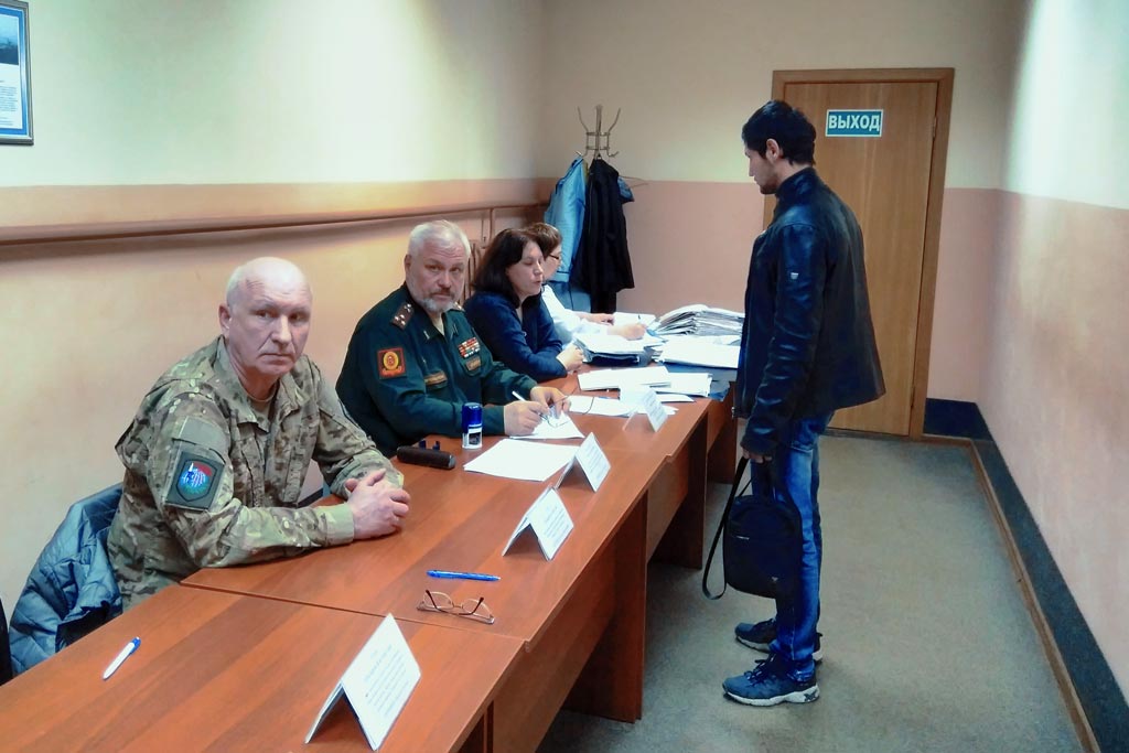 В самом разгаре призывная комиссия